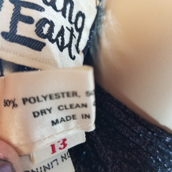 Vtg 70s Young East metallic knit long sleeve maxi dress - Picture 6 of 12